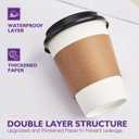 12 oz 100 Pack Disposable Coffee Cups with Lids and Sleeves, Coffee Paper Cups with Lids, To Go Beverage Drinking Cup for Coffee, Tea