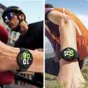 2 x Misxi 2-Pack Hard PC Case with Screen Protector for Samsung Galaxy Watch 5 Galaxy Watch 4 44mm, Ultra-Thin Scratch Resistant Cover with Tempered Glass, 1 Black + 1 Transparent