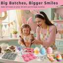 2 x 4 Pack Easter Chocolate Molds Silicone, Non-Stick Egg Shaped Silicone Mold Bunny Jello Mold Assorted Half-3D Cartoon Design for Baking Candy Gummy Soap Jelly Cookie & Easter Basket Stuffers