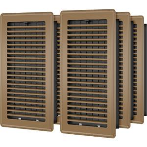 Floor Register 6x12, 6 Pack Floor Vent Covers for Home Floor Heavy Duty Steel Walkable Floor Vents Air Vent Covers 12x6 for Sidewall and Floor