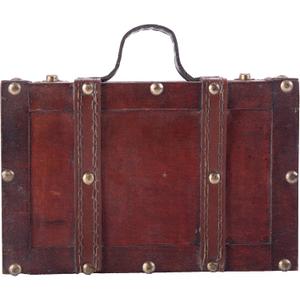 Vintiquewise(TM Old-Fashioned Small Suitcase/Decorative Box with Straps