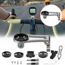 Out Front Adjustable Bicycle Mount - Aluminum Alloy Bike Mount for Garmin Extended Mountain Bike Computer Road Mountain Cycling GPS Combo Extended Bike Accessories for 32mm Handlebar