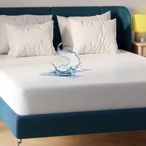 Niagara Waterproof Mattress Protector King 78x80 Cover Deep Pocket Breathable Noiseless 8-20Inches Bed Smooth Jersey Mattress Pad Cover Fully Ultra Thin Polyester