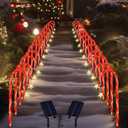 24 Pack Christmas Pathway Lights Outdoor Decorations, 8 Modes Solar Candy Cane Lights with Star, Outdoor Christmas Waterproof Stake Lights for Walkway, Yard, Porch, Garden Decor (2 x 12 Pack)