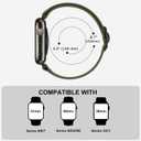 Braided Bands Compatible with Apple Watch Band 49 46 45 44 42 41 40 38mm Women Men Stretchy Solo Loop Nylon Strap for iWatch Ultra 2 SE Series 10 9 8 7 6 5 4 (38/40/41/42, Army Green)