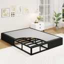 Awesofurni Full Size Box Spring, 10 Inch High Profile Full Box Spring Only, Black 3000 lbs Heavy Duty Metal Frame Mattress Foundation with Fabric Cover, Easy Assembly-Noise Free