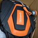 GOXAWEE Retractable Garden Hose Reel, 1/2" x 100 ft Upgraded UV Resistant Water Hose Reel Wall Mounted, Any Length Lock, Automatic Rewind, 180Swivel Metal Bracket, Orange