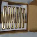 5 Inch(128mm) Hole Center Champagne Bronze Zinc Alloy Solid Cabinet Pulls,Dresser Cabinet Handles Luxury Cabinet Pull Hardware for Bedroom, Kitchen 6 Pack 7600