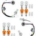 Tail Lamp Holder and Wiring Fit for Sonata Sedan 4 Door 2.0L 2.4L 2011 2012 2013 2014 Replace 92450-3Q000 924503Q000 92450 3Q000, 2 Pack Tail Light Harness Socket with 16 Bulbs