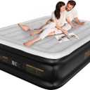 DIVON Air Mattress Full with Built in Pump,18High Blow Up Mattress Full with Wave Pattern,Self Inflation/Deflation Mattress in 3 Mins, Air Bed for Home&Camping,660lbs (Grey)