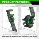 360 Rotating Rear View Mirror Phone Holder,Adjustable Rearview Mirror Phone Holder for Car with Retractable Arm,Multi-Purpose Car Phones Holders Mount with Vise Design