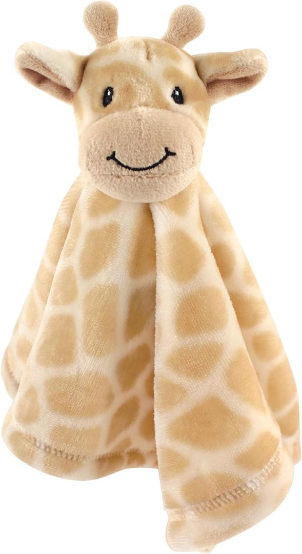 Hudson Baby Unisex Baby Animal Face Security Blanket, Giraffe, One Size