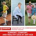 Compression Socks for Women - Swiss Designed Patented 4-Step Active Graduated Compression Socks for Travel and Flight - Suitable Socks for Pregnant Women & Nurses - Best for Everyday Wear (Black)