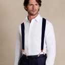 Leather Suspenders, Adjustable Dress Suspenders for Men, for dress pants Jeans Wedding Groomsmen, Adjustable X Back Strap with Swivel Hooks, Stylish and Functional.