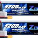Zeee 3S Lipo Battery 5200mAh 120C 11.1V RC Soft Pack Battery with XT60 Connector for RC Car Truck Airplane Helicopter Plane Quadcopter RC Boat Racing Hobby Models 6.02 * 1.7 * 0.99in (2 Pack)