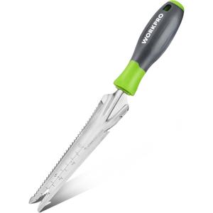 WORKPRO Hand Weeder Puller, 5-in-1 Stainless Steel Garden Trowel with Soft Handle, Gardening Weeding Tool for Easy Weeder Removal, Planting, Weeding, Flower & Vegetable Care in Garden Lawn Yard