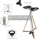 Cane with Seat 2-in-1 Portable Walking Stick with Seat for Men & Women Folding Lightweight Sturdy Tripod Cane Foldable Stool Mobility Aid Crutch Chair with Travel Bag for Elderly, Seniors & Handicap