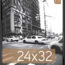 MCS Trendsetter 24x32 Poster Frame Black High-Gloss, Vertical & Horizontal Wall Hanging Large Picture Frame for Photos, Posters & Art Prints (1-Pack)