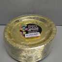 Exquisite Gold Paper Plates Disposable Heavy Duty 9 Inch Gold Disposable Plates For Party 100 Pcs Heavy Duty Paper Plate 350 GSM, Birthday Party Supplies Plate Set