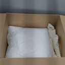 2 Pack Corduroy Decorative Throw Pillow with Inserts, 18x18 Inch Soft Boho Throw Pillow, Square Striped Throw Pillows for Couch, Bed, Sofa Decor (White)