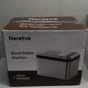 Neretva Bread Maker, 3.3LB Larger Bread Machine 15-in-1 Stainless Steel & Nonstick Ceramic Pan & Auto Nut Dispenser Breadmaker Machines Full Touch Panel with Gluten Free White Wheat Rye French Pizza (Silver)