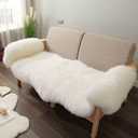 LLB Genuine Sheepskin Area Rug Wool Rug Fur Carpet Fluffy Shaggy Fur Rug for Living Room Kids Bedroom Real Sheepskin Throw Lambskin Rugs Sofa Mat Chair Seat Covers (Ivory White, 2 x 6 ft Sheepskin)