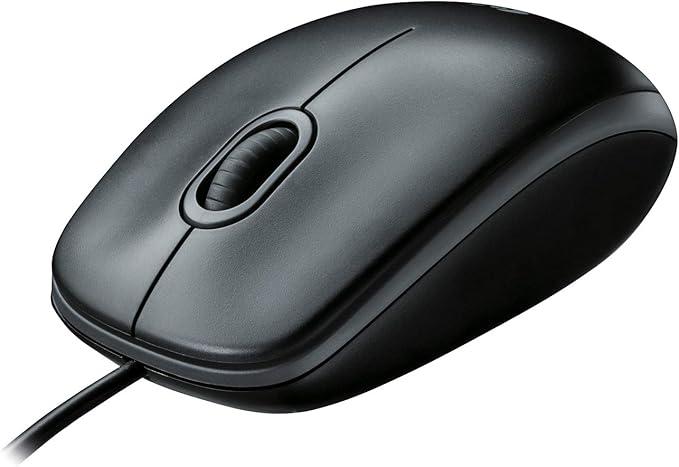 Wired Mouse for Computer and Laptop, USB Corded Mouse, Right or Left Hand Use - Black
