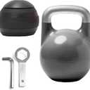 Kettlebell Kings Adjustable Kettlebell Set, 26-70 lb - Strength Training Kettlebells with 7 Plates - Secure Lock System and Durable Steel Kettle Bell for Swings, Squats, Presses and Full-Body Training (Black)