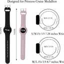 4 Pack Holders for Princess Cruise Medallion, Silicone Wristbands for Carnival Ocean Medallion - 2 Sizes (S/M and M/L) in One Pack, Black and Dark Blue (M/L), Black and White (S/M)