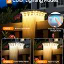 12 Pack 4x4 Solar Post Cap Lights Outdoor, 3 Modes 16 LED Fence Post Solar Lights, Focused Lens Deck Fence Post Lights Solar Powered Waterproof Fits 4x4 3.5x3.5 Vinyl Wooden Posts for Deck Porch
