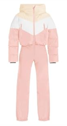 Haloumoning Girls One Piece Snowsuits Kids Puffer Waterproof Hooded Ski Suits Coveralls Winter Jumpsuits 5-14 Years (11-12 Years, Red)