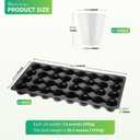 RooTrimmer 5-Pack 32 Cell Seedling Trays & 160 Pack 2" Soft Clear Nursery Pots -Thickened Durable Plant Starter Kit for Seed Germination (5 Sets)
