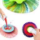 11Rotate Turntable Sculpting Wheel with Pour Painting Supplies Acrylic Pouring Strainers for DIY Art Pouring Acrylic Paint Kit
