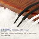 Oval Shoelaces for Air Max 270 Running shoes, 1/4"(6mm) Replacement Laces for Low-Top Sneakers (White)