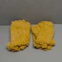 DecorUhome Cozy Faux Fur Spring Throw Pillow Covers 20x20 Set of 2 Decorative Soft Plush Striped Modern Farmhouse Boho Couch Pillow Cases With Velvet Back for Sofa Bed Living Room, Mustard Yellow