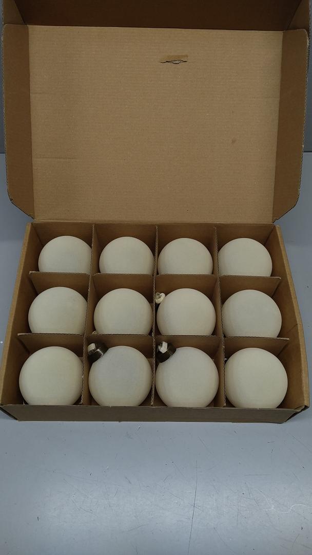 12 Pcs Velvet Christmas Balls Bulk Shatterproof Plastic Christmas Tree Decorations for Decorative Hanging Baubles (12, White, 3.15Inch)