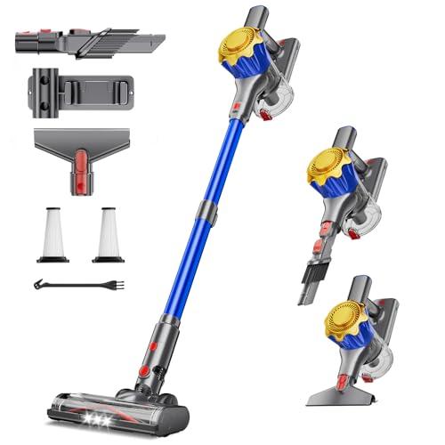 MBYULO Cordless Vacuum Cleaner, 580W 50Kpa Powerful Stick Vacuum, Up to 70Mins Rechargeable Battery, Vacuum Cleaners for Home Anti-Tangled Lightweight Handheld for Hardwood Floor, Carpets, Pet Hair