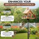 Premium Squirrel Baffle for Bird Feeder Pole Chew Proof Squirrels Guard with Spring for Better Defense 19 Inch Outside Mount for Bird Feeders Raccoon Rodent Stopper Garden Accessories Backyard