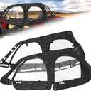 StarknightMT RZR XP4 1000 Cab Enclosure Upper Doors, 4 Seater Soft Side Windows With Zipper Vent Compatible With Polaris 2014-2023 RZR XP 4 1000/19-21 XP4 TURBO Accessories