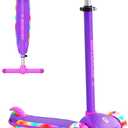 XJD 3-Wheel Scooter for Kids 2-8, Dynamic Gradient Deck Lights