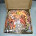 Fall Swag Wreaths for Front Door Artificial Dahlia Flowers Orange Floral Swag Autumn Pumpkins Berries Maple Leaf Fall Swags and Garlands for Wedding Arch Mantle Windows Wall Decor Thanksgiving