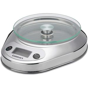 Cuisinart KML-KO3B Precision Chef Bowl Electronic Kitchen Scale, Silver, 2.5" x 7.4" x 9.25"