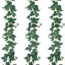 dallisten 3Strands 6.9FT Artificial Ivy Garland, Realistic Fake Ivy Vine Hanging Plants for Room Decor, Wall, Home Garden Wedding, Indoor and Outdoor, Bedroom Aesthetic Decor and Faux Greenery