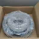 HOPGGIE 18 Inch Crystal Chandelier with Remote Control 2 Tier Flush Mount Ceiling Light Fixture LED Chandelier Light for Living Room Bedroom Dining Room Closet (dimmable)