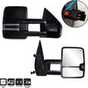 AERDM Towing Mirrors Compatible with Ford F150 2004 2005 2006 2007 2008 2009 2010 2011 2012 2013 14 Side Mirrors Power Heated Glass with Turn Signal and Puddle Light Tow Mirrors Pair set Pickup, Large