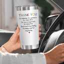 Christmas Thank You Gifts for Women Men - 20 oz Stainless Steel Insulated Coffee Tumbler with Lid - Christmas Inspirational Thank You Appreciation Gifts for Teachers Friends Boss Coworkers