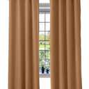cololeaf Flame Fire Retardant Curtains Room Darkening Blackout Window Curtain for Home Kitchen Office Hotel School Cinema and Hospital- Anti-Bronze Grommet - Hazel 52W x 84L Inch (1 Panel)