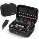 [Upgraded Compact]Carrying Case for Nintendo Switch 2 All in One Case with Dock, Hard Shell Portable Travel Carry Bag for Switch 2, Pro Controller, 18 Game Cards and Other Accessories (Black)
