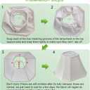 Lamp Shades Set of 2 White Lamp Shade 6x12.5x9 inches, Square Foldable Fabric Lamp Shade Handmade Table Lamp Shades