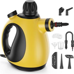Pressurized Handheld Steam Cleaner with 380ML Large Water Tank, 230F Multi-Surface Steamer for Home, Car, Tile, Grout, Windows, Upholstery - Chemical-Free & Portable